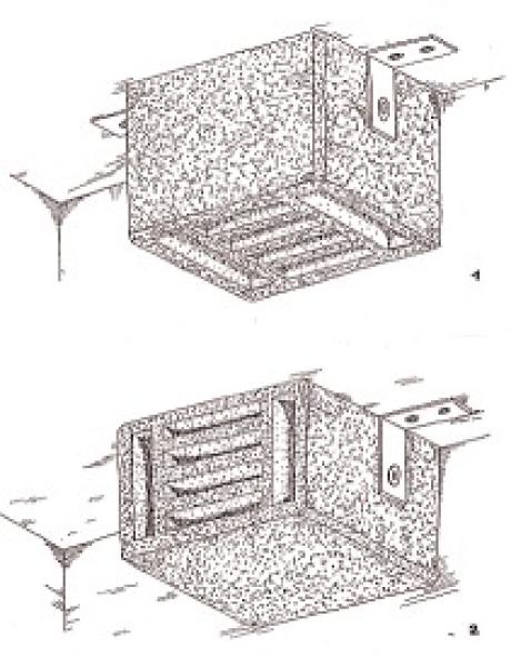 Fledermaus-Winterschlafstein (Schemazeichnung Aufhängung)